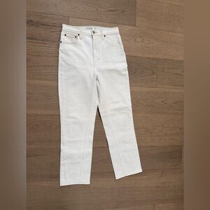 Abercrombie & Fitch The ’90s Relaxed Straight Jeans White Size 27 High Rise